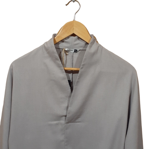 Kidoriman Men's Shinu Sleeve Shirt Japenese Inspired Linen Blend Size Large - Picture 6 of 12